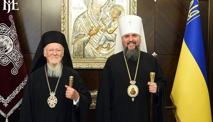 Патриарх Варфоломей и Епифаний Думенко. Фото: ПЦУ