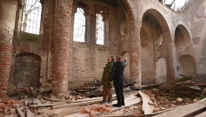 Костел Святой Магдалины в селе Волков Львовской области. Фото: Скриншот видео Тарас Гаврик
