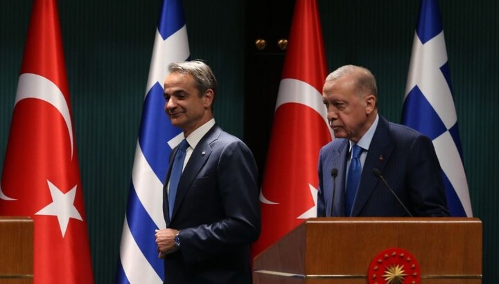 President of Turkey Recep Erdogan and Prime Minister of Greece Kyriakos Mitsotakis. Photo: ope.gr