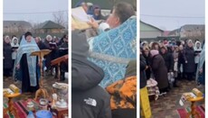 У Кузьміні громада УПЦ після вигнання з храму служить під відкритим небом