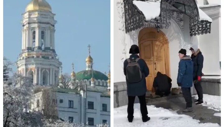 Співробітники зрізали замки ще на двох храмах Нижньої лаври. Фото: СПЖ