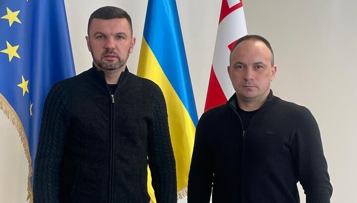 MP Ihor Huz and acting head of Volyn RMA Roman Romaniuk. Photo: Huz's Facebook