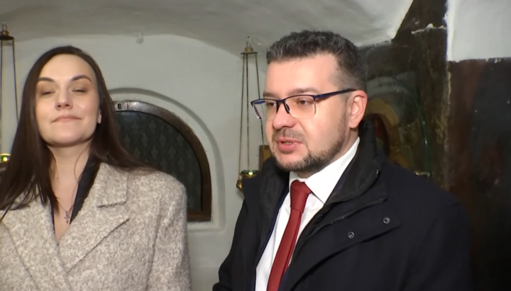 Αλέξανδρος Αλφέροφ στις σπηλιές της Λαύρας. Φωτογραφία: ТСН
