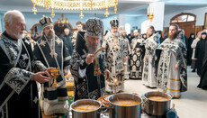 Блаженнейший совершил Литургию Преждеосвященных Даров в Феофании