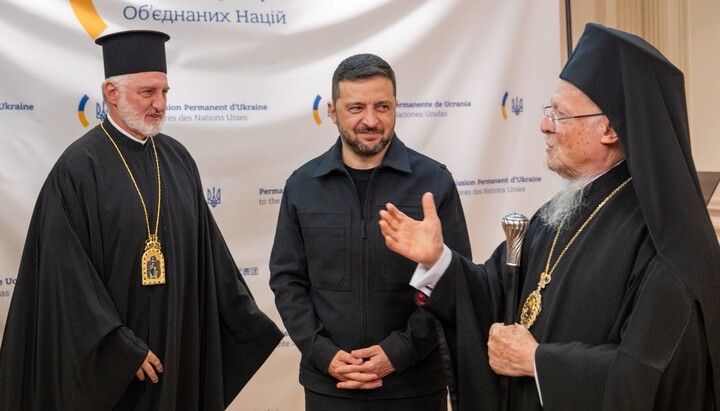 Зеленський зустрічається з Патріархом Варфоломієм. Фото: Orthodox Оbserver
