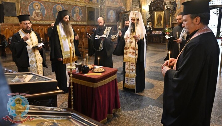 Bulgarian Primate served a memorial service for the reposed Patriarch Ilia II. Photo: bg-patriarshia.bg