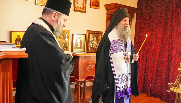 The head of the Serbian Church performed a memorial service for the late Patriarch Ilia II. Photo: www.spc.rs