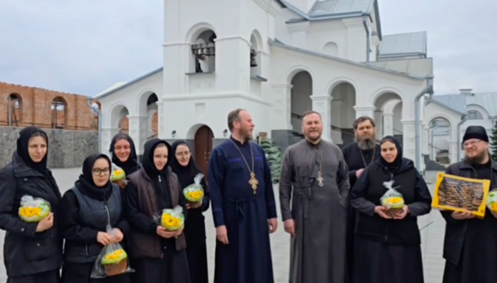 Clergy of the Kyiv Eparchy of the UOC at the Skete of St. John of Shanghai. Photo: video screenshot