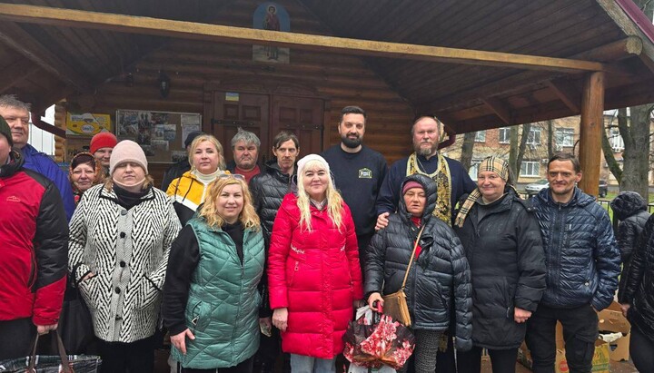 Participants in a UOC charitable initiative in the city of Boyarka. Photo: Telegram channel of the UOC Synodal Department for Social and Humanitarian Affairs