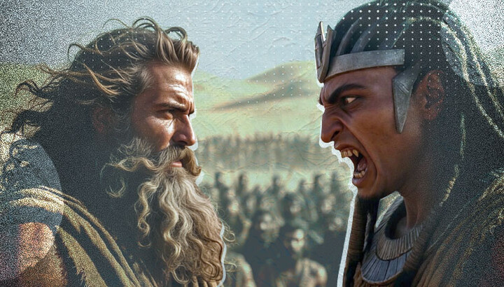 The agony of Pharaoh and the calmness of Moses. Photo: UOJ