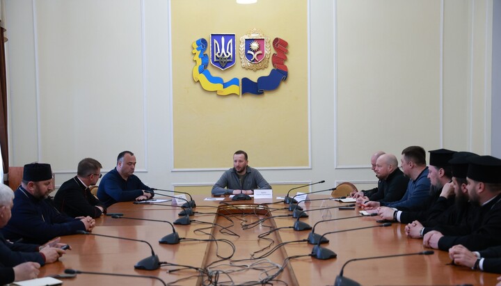A meeting at the Khmelnytskyi Regional State Administration. Photo: head of the RSA on Facebook