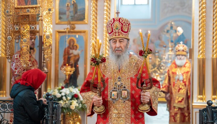 Блаженнейший Митрополит Онуфрий во Флоровском монастыре столицы. Фото: пресс-служба УПЦ
