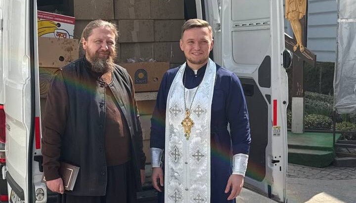 Blessing of the Easter gifts at the capital’s Vvedensky Monastery. Photo: UOC Information and Education Department