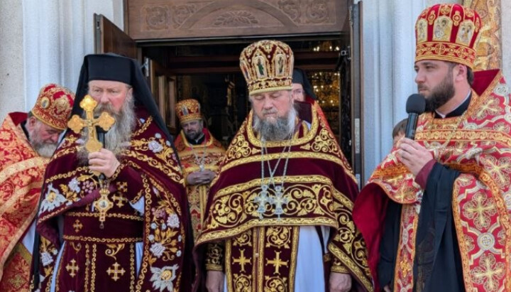 Архімандрит Феофіл у Сторожинці. Фото: прес-служба Чернівецько-Буковинської єпархії