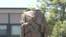 Unknown vandal beheads statue of Christ at New York Catholic church