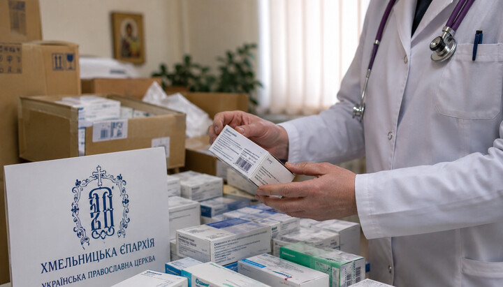 Староконстантиновская многопрофильная больница получила медикаменты и гуманитарную помощь от Хмельницкой епархии УПЦ. Фото: открытые источники