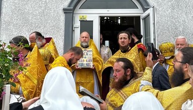 Believers of Zavoloka celebrating their patronal feast. Photo: Facebook of the Chernivtsi Eparchy