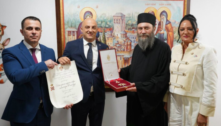 Ігумен Хіландара отримав орден Стрітення I ступеня. Фото: Orthodoxia News Agency