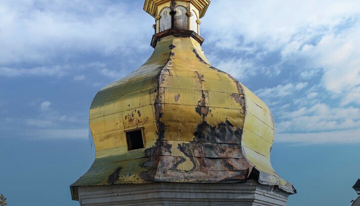 The dome of the Dormition Cathedral of the Kyiv-Pechersk Lavra. Photo: Facebook of the National Reserve