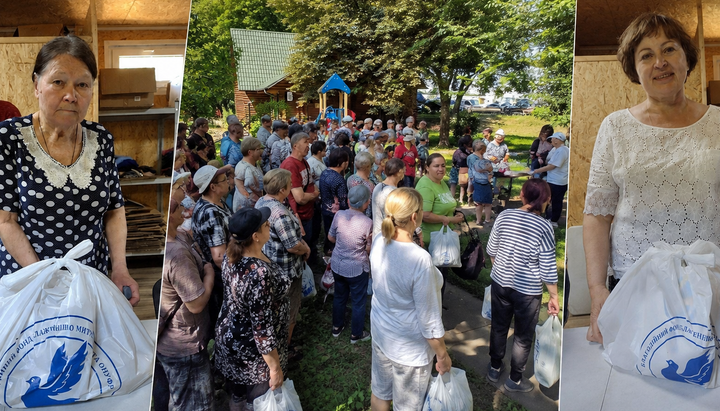 One hundred families received food packages and essential items. Photo: UOC