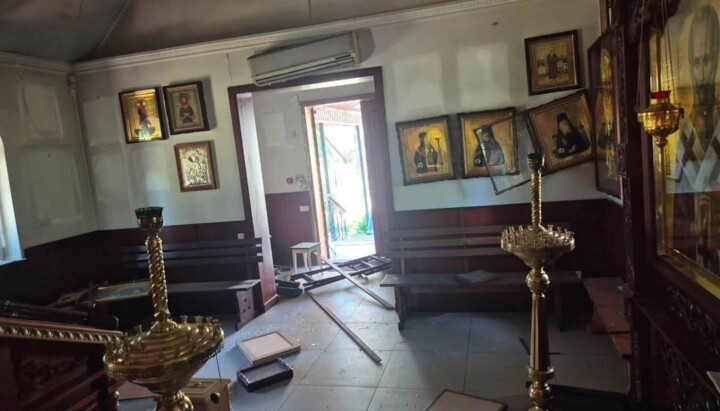 The Church of the Kazan Icon of the Mother of God was damaged in the Kyiv shelling. Photo: UOC Information Center
