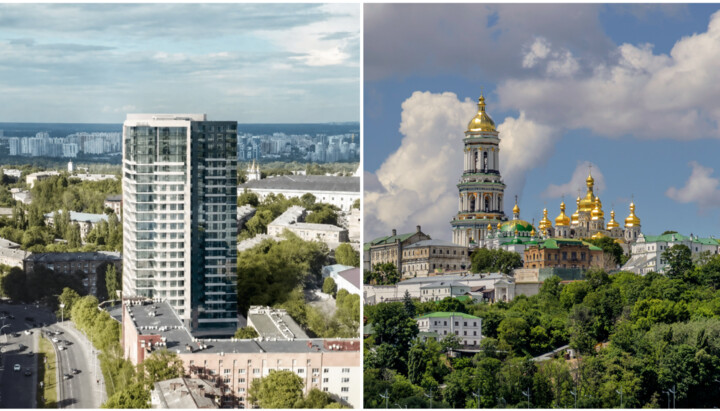 The Ministry of Culture denies approving high-rise construction near the Lavra. Collage: UOJ