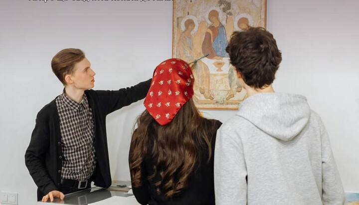 Students of the Kamianets-Podilskyi Iconography School. Photo: School's social media