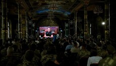 В Трапезном храме Лавры прошла презентация боевых подразделений радикалов