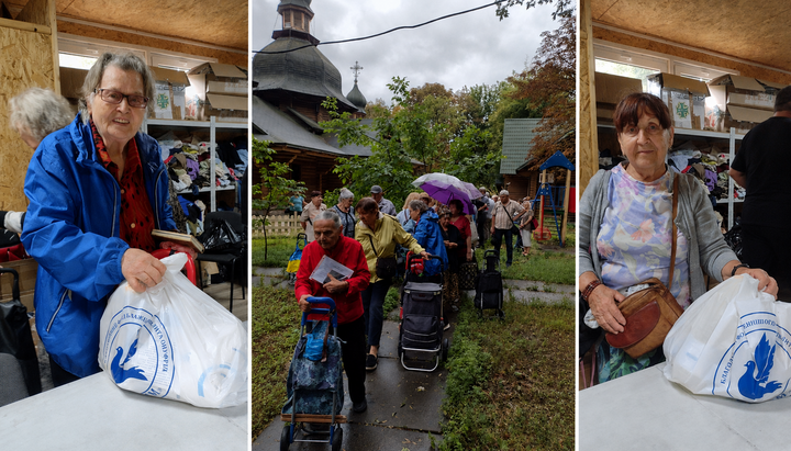 Distribution of humanitarian aid to displaced families in Kyiv. Photo: UOC Social Department