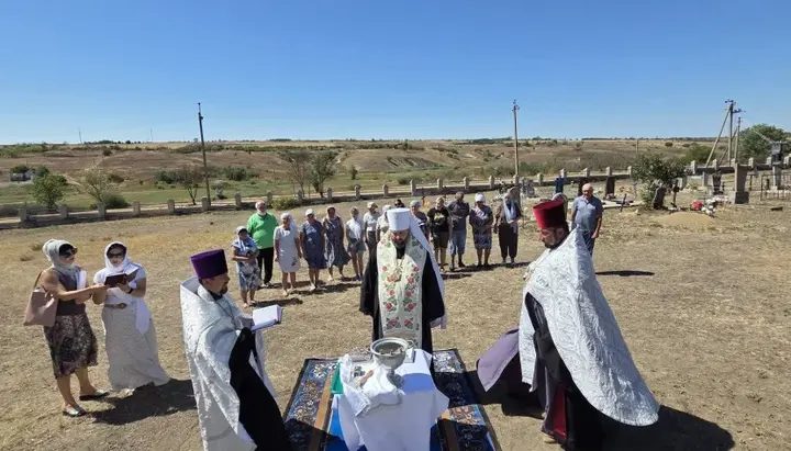 Αγιασμός του παρεκκλησίου στο χωριό Βελίκαγια Σολόναγια. Φωτογραφία: Επισκοπή Βοζνεσένσκ