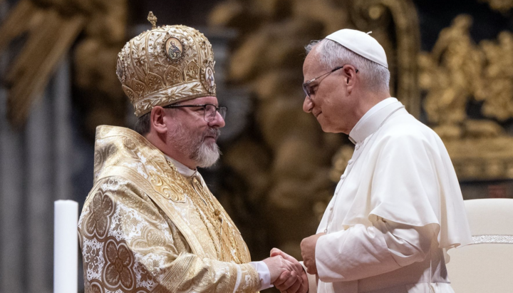 UGCC head Sviatoslav Shevchuk and Pope Leo XIV. Photo: UGCC