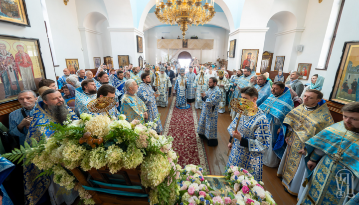Предстоятель УПЦ очолив престольне свято в столичному храмі. Фото: УПЦ