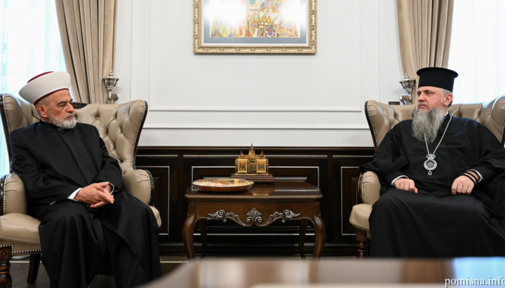 Ο Ντουμένκο με τον Ανώτατο Μουφτή της Ουκρανίας Αχμέντ Ταμίμ. Φωτογραφία: ΟΕΚ
