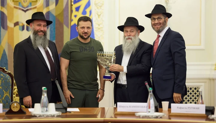 Зеленський з рабинами в Офісі президента. Фото: ОП