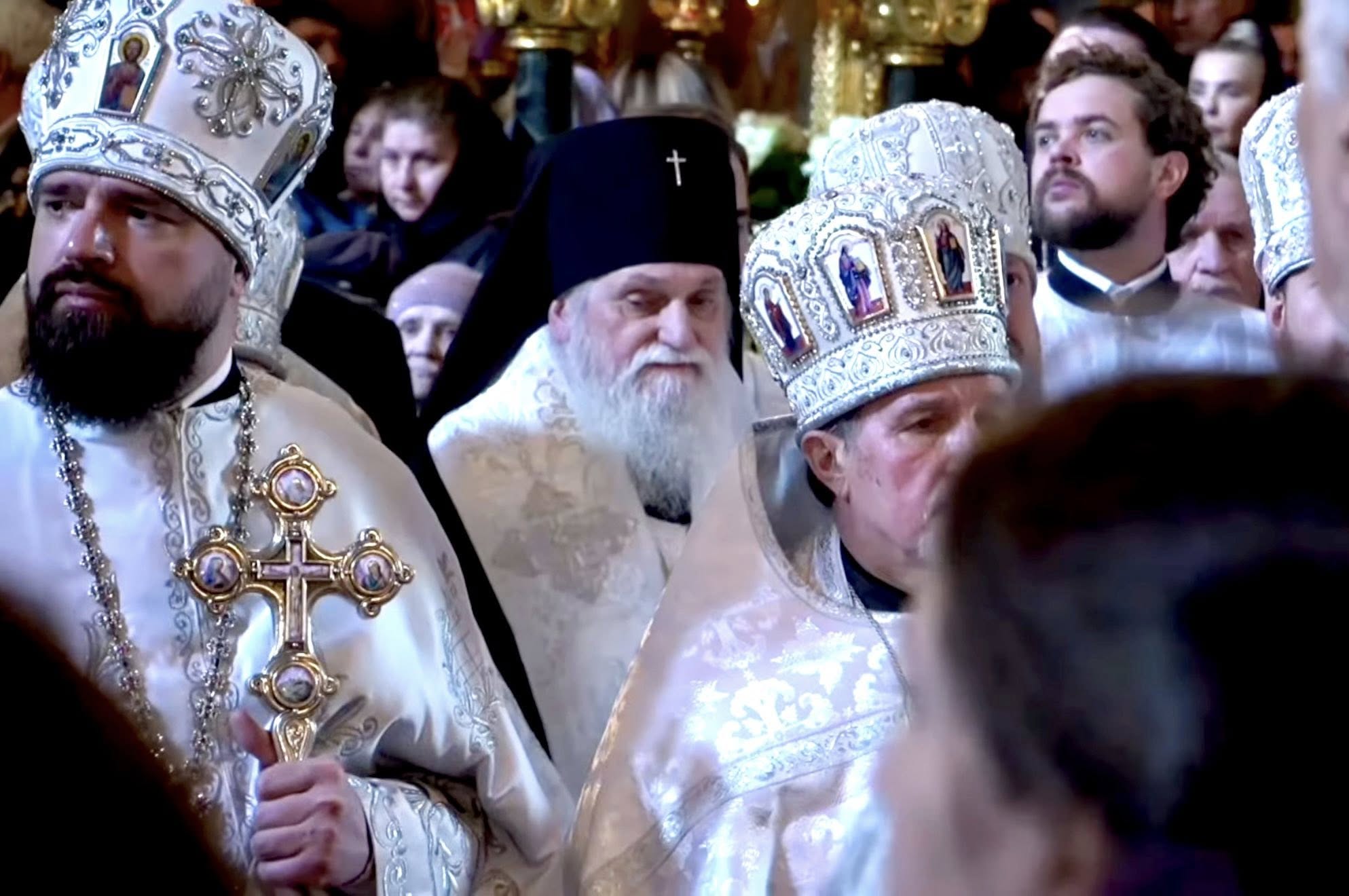 Маруцак разом з «ієрархами» ПЦУ на відспівуванні Філарета у Володимирському соборі.